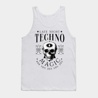 TECHNO - Late night Magic (Black) Tank Top